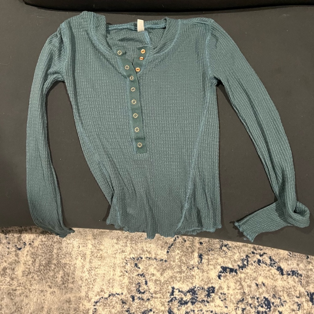 Free People Walffle Top
